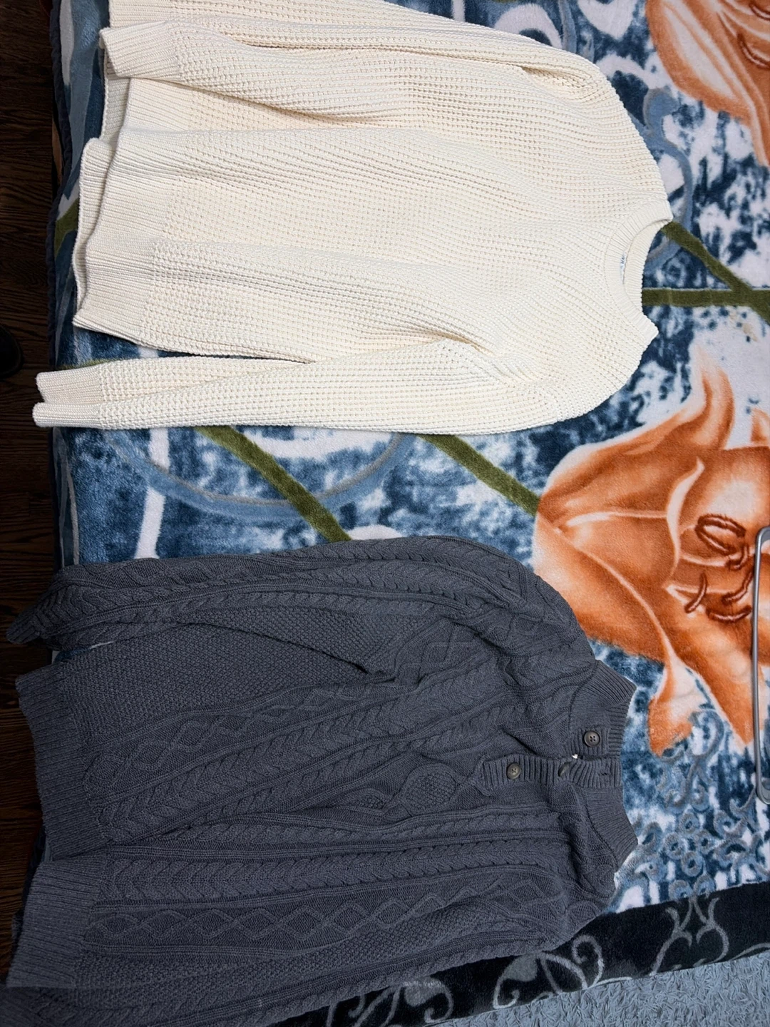 Cream & Grey Knit Sweaters