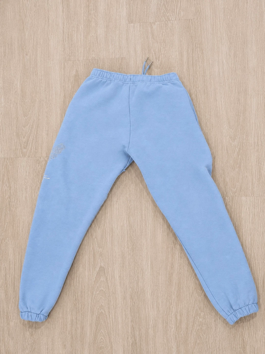 Hoodrich Baby Blue Sweatpants Rhinestone Graphic - photo 2