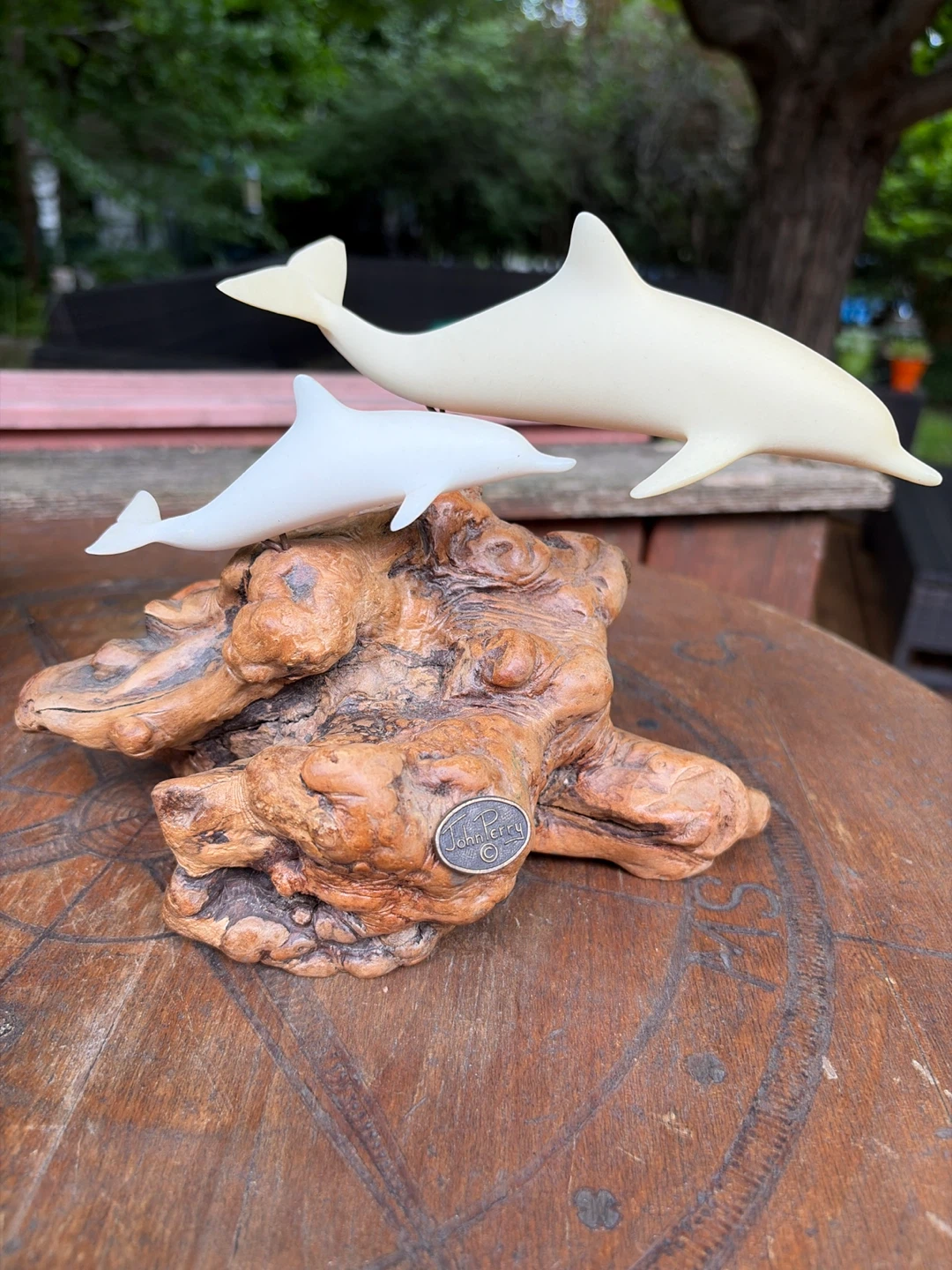 Vintage John Perry Dolphin Sculpture