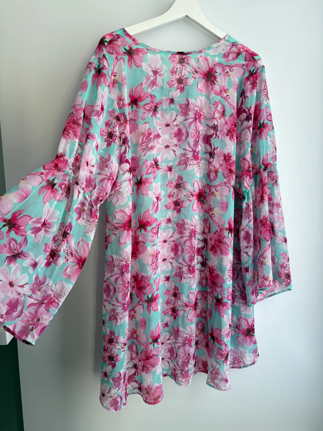 La Vie en Rose Aqua Swim Cover-Up size L