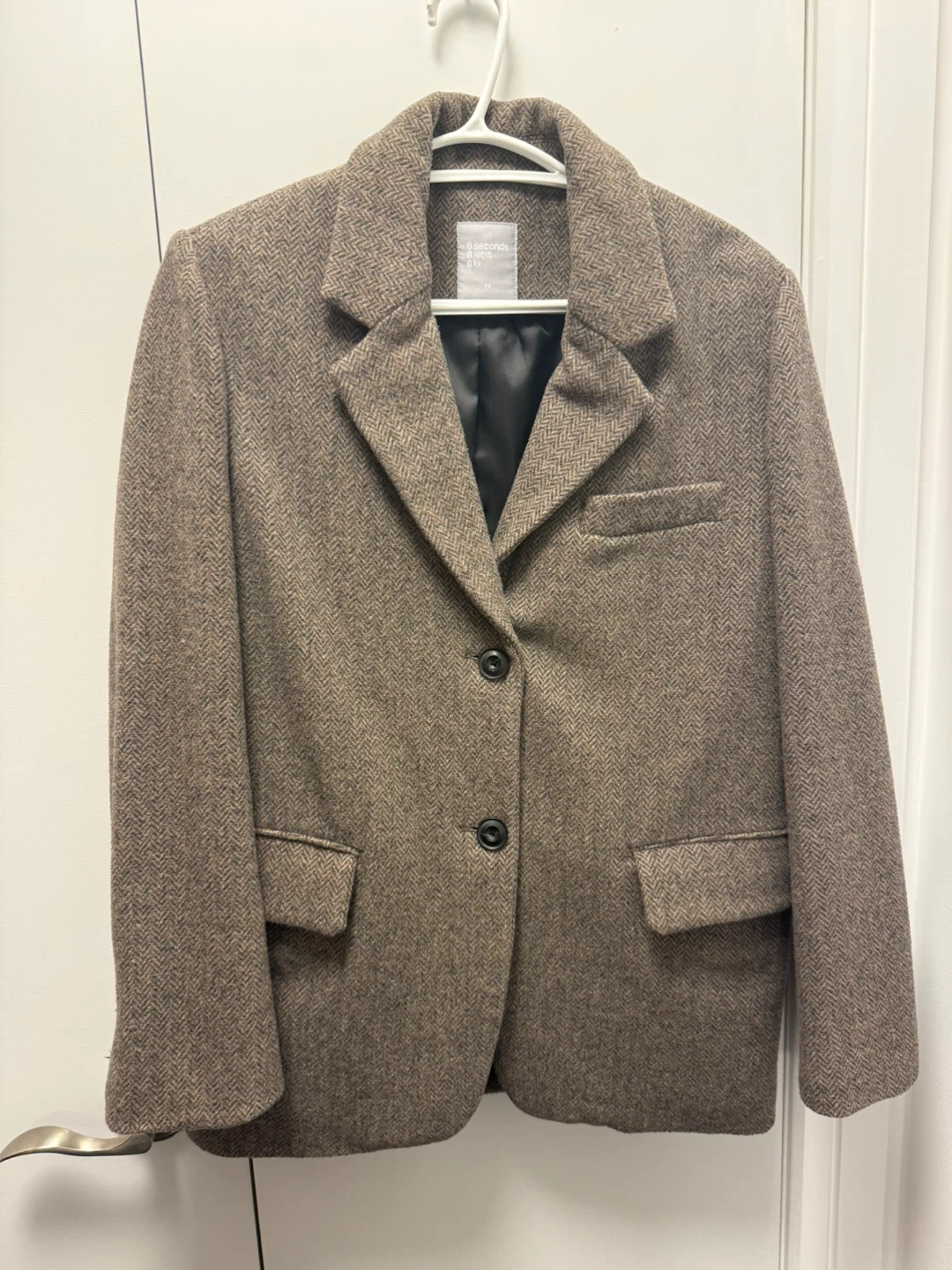 Brown Herringbone Blazer