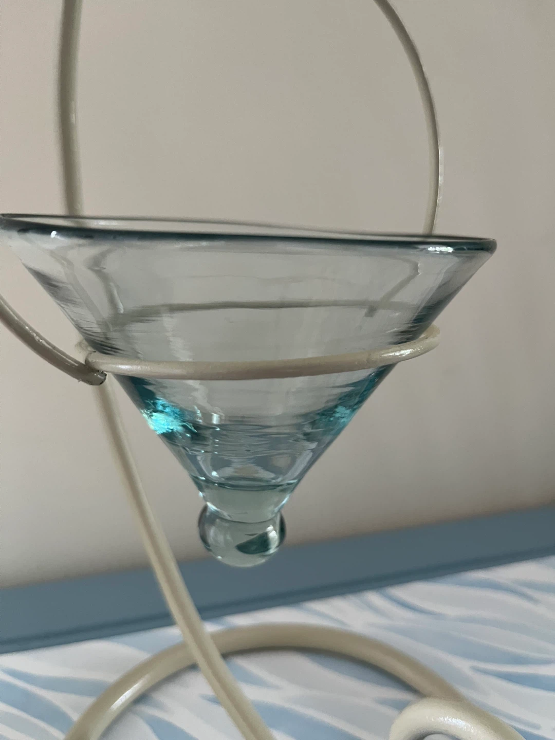 Glass and metal candle holder - photo 2