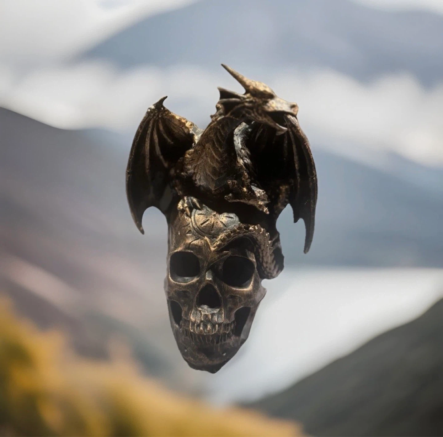 Bronze Dragon And Skull