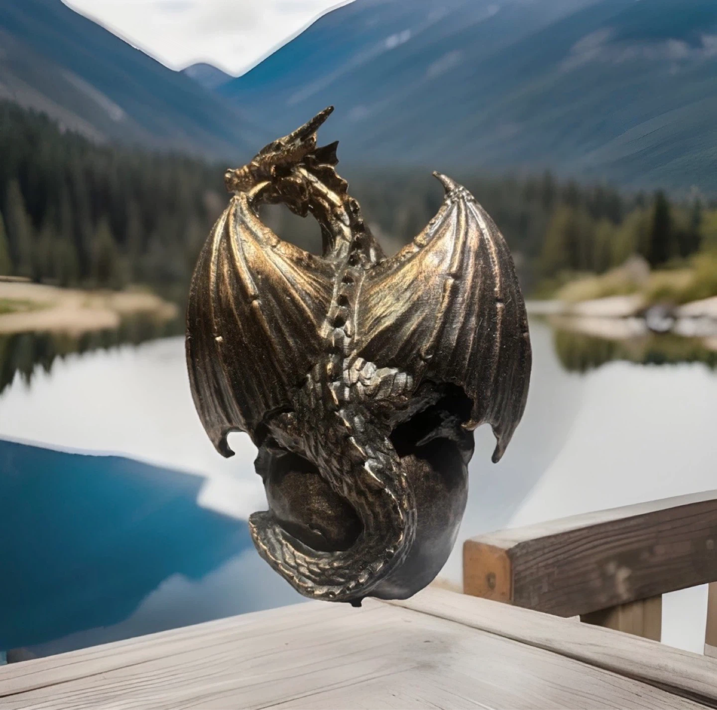 Bronze Dragon And Skull - photo 3