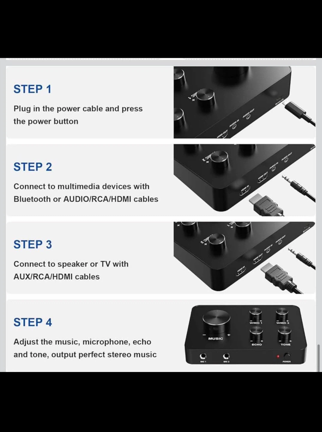 Wireless Karaoke Microphone System with 2 Microphones - photo 4