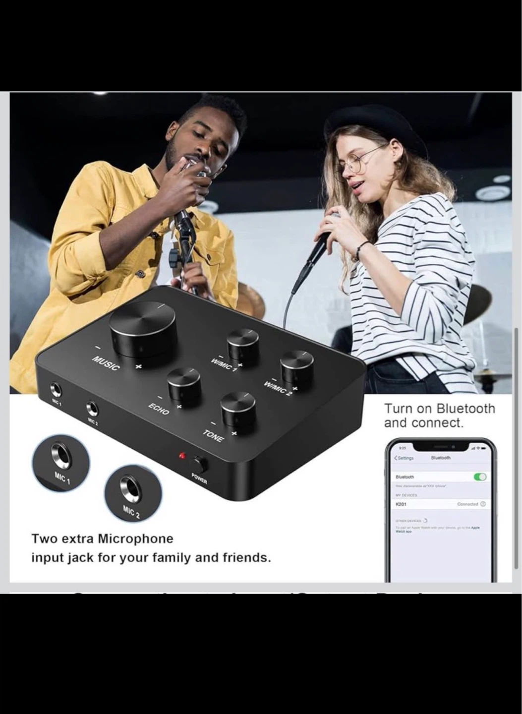 Wireless Karaoke Microphone System with 2 Microphones - photo 3