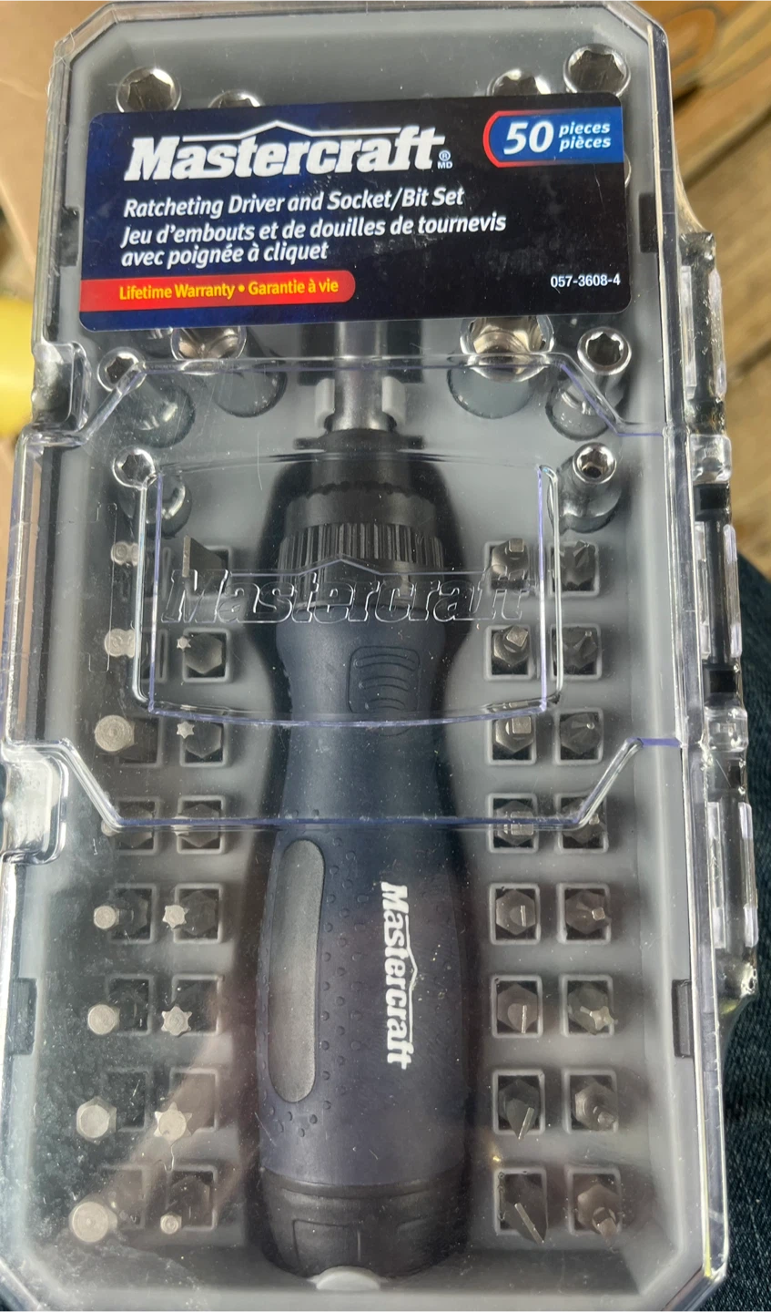 Mastercraft Ratcheting Driver and Socket/Bit Set