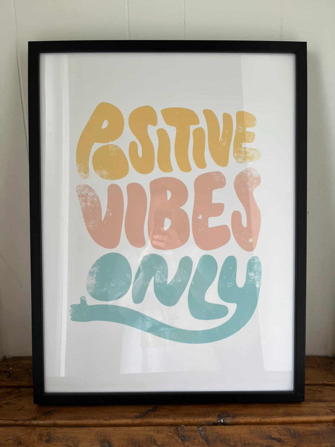 4 Funky Word Prints with Black Pictures Frames - photo 5
