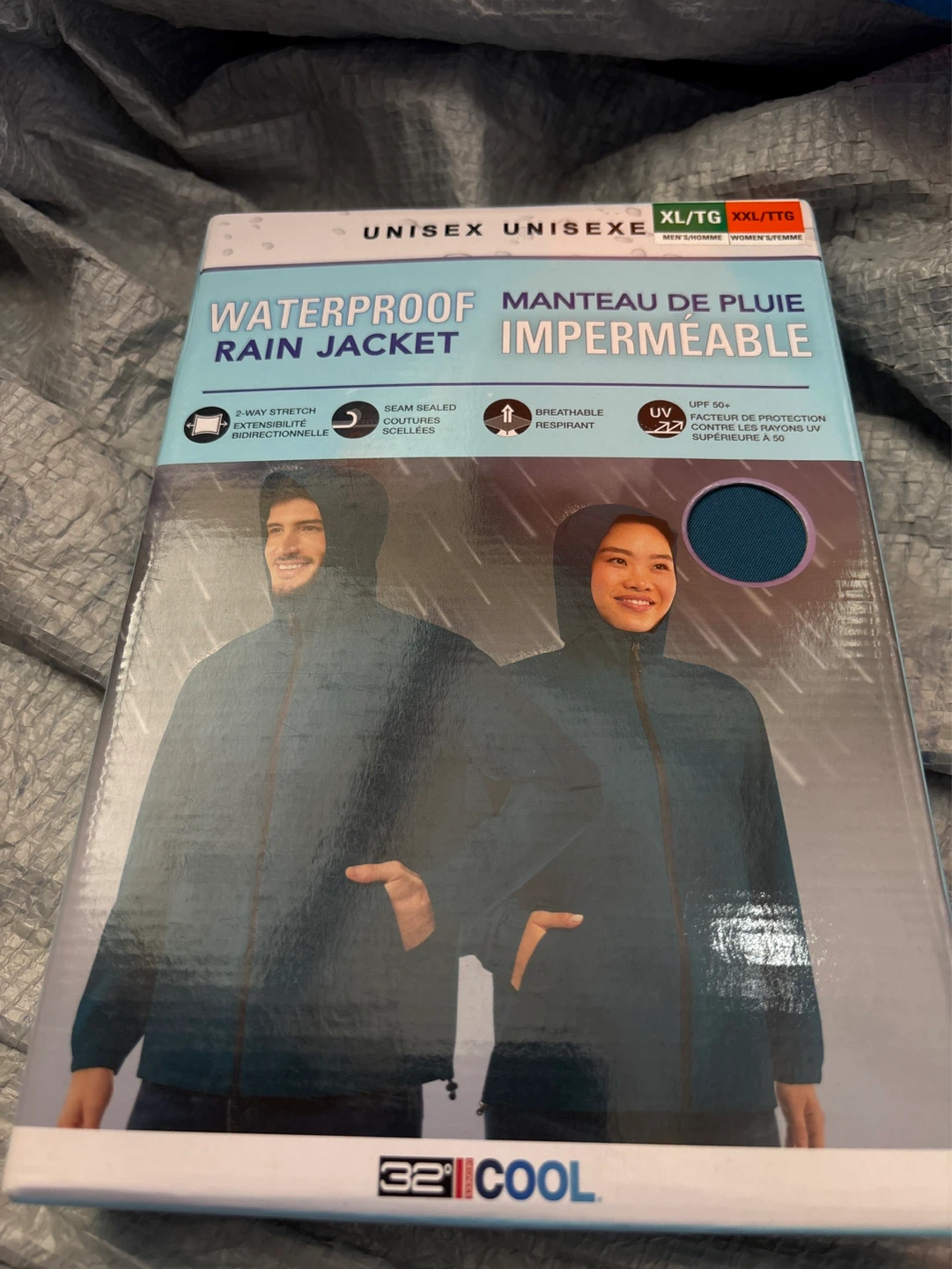Unisex 32 Degrees Cool Waterproof Rain Jacket XL/XXL