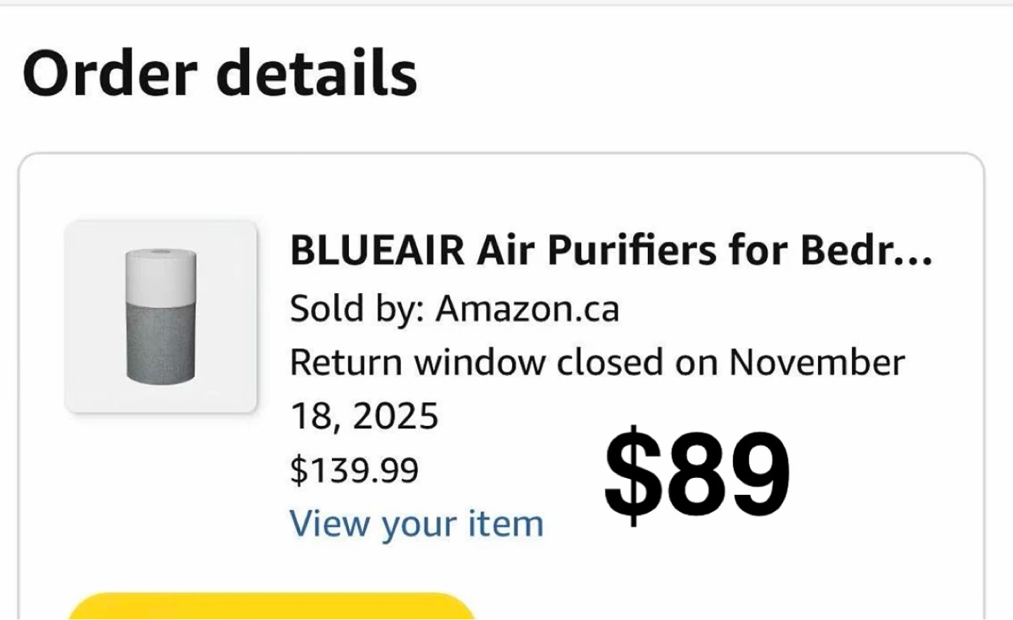 Blueair Air Purifier - White/Grey - Like New - photo 2