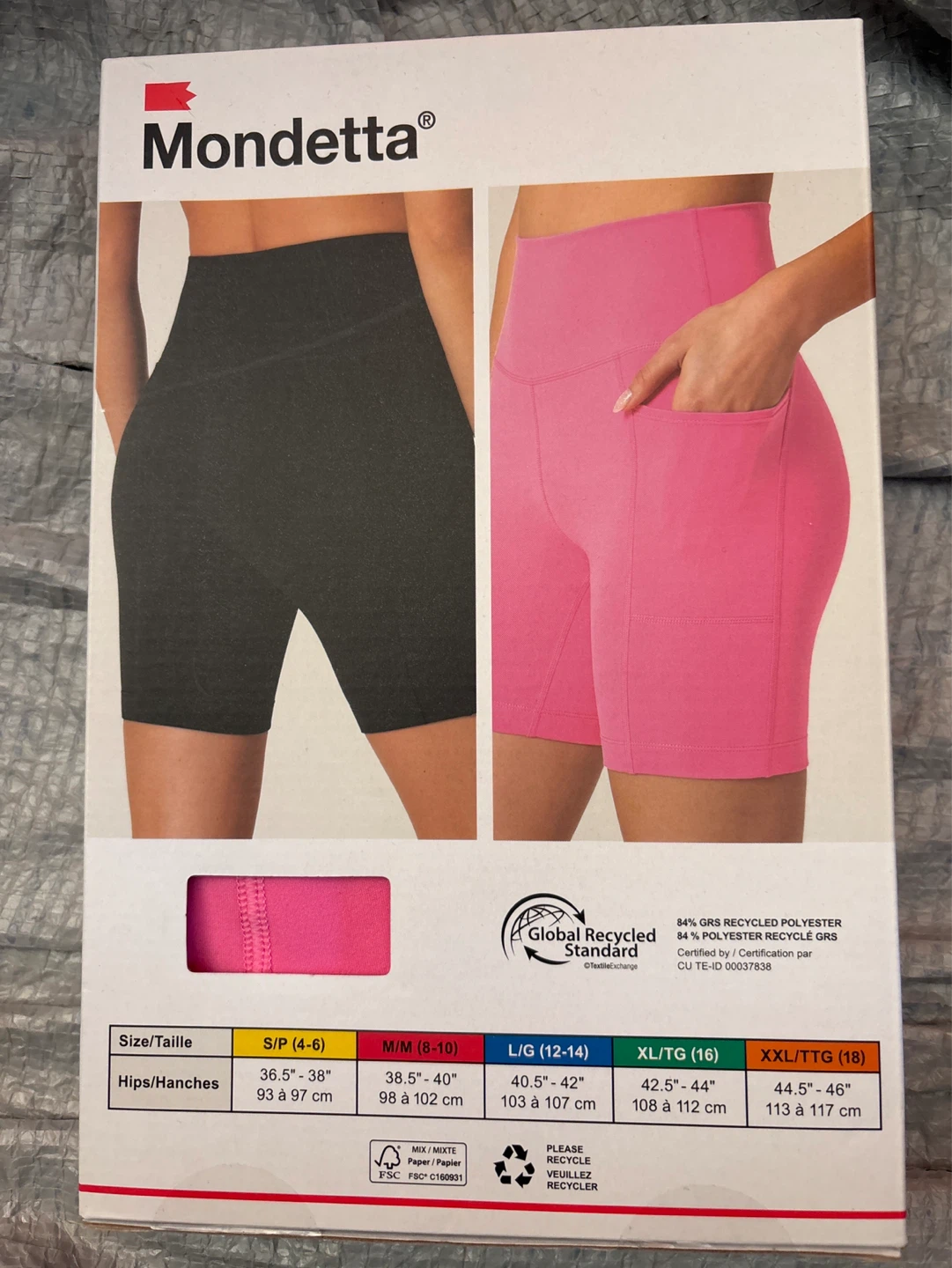 Mondetta High-Rise Active Shorts XL/TG (2 Pack)
