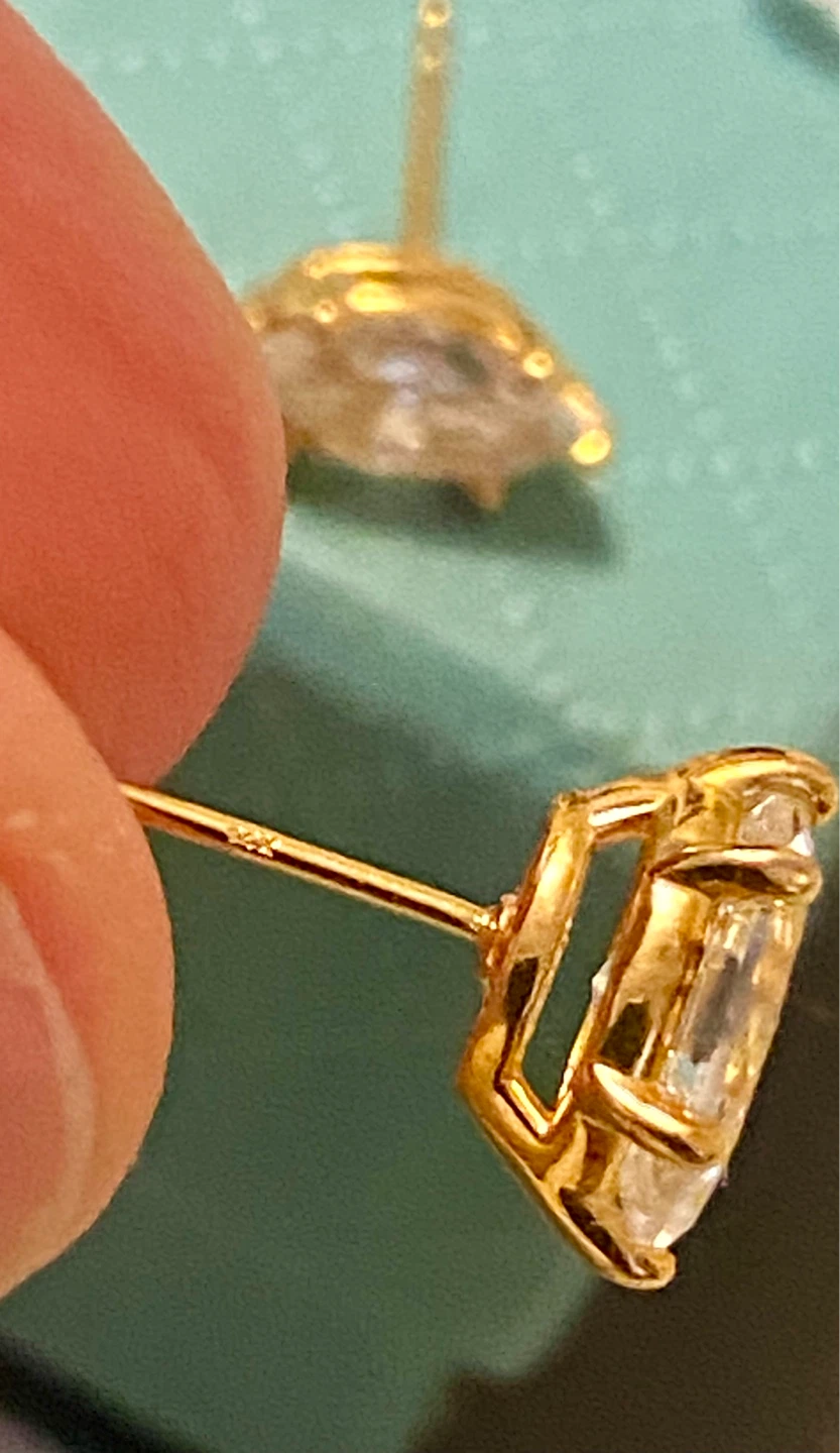 14K Marquise Moissanite Earrings 0.5 ct Color D - photo 4