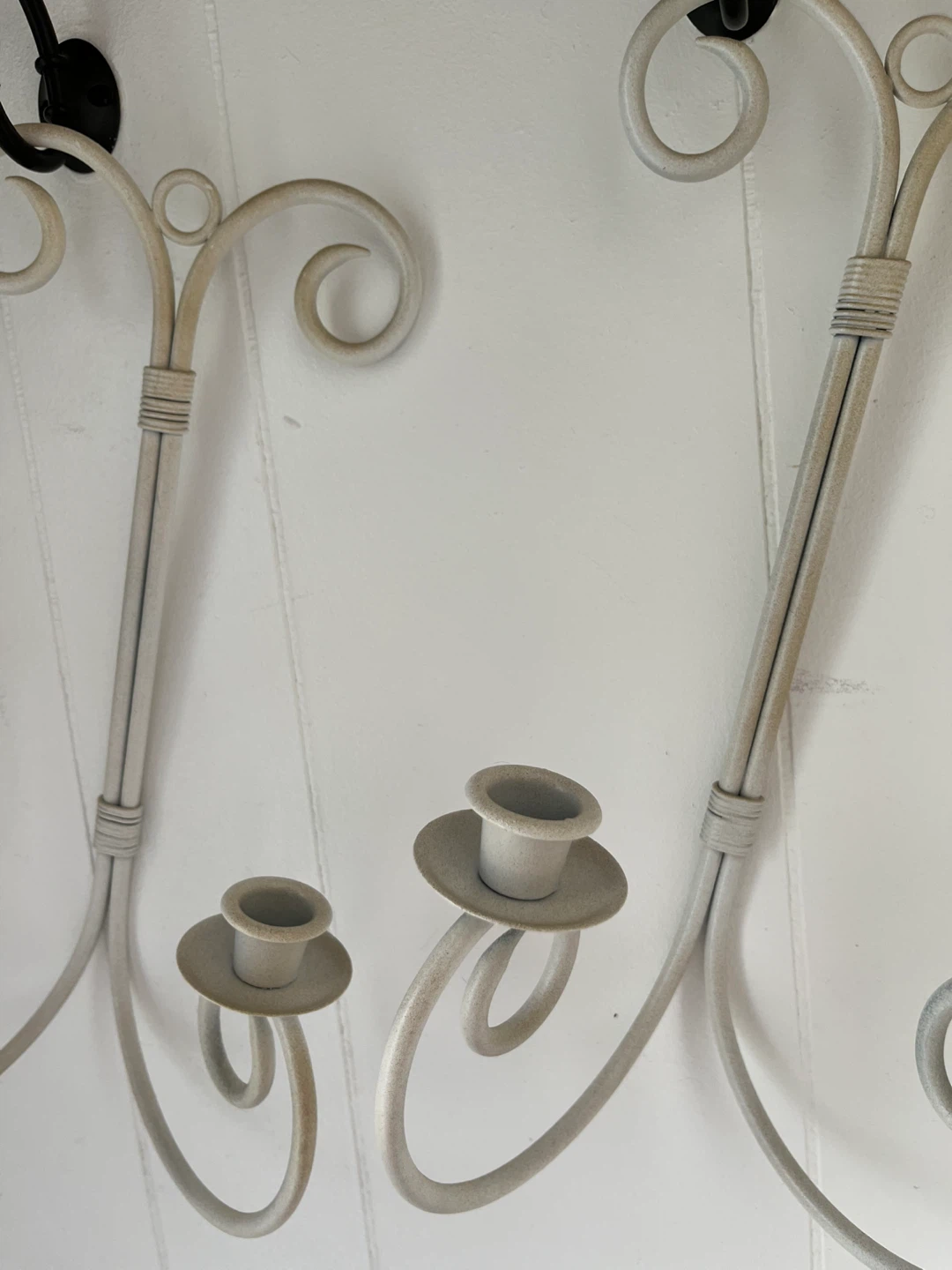 Set of 2 Cream Scroll Wall Sconces - photo 3