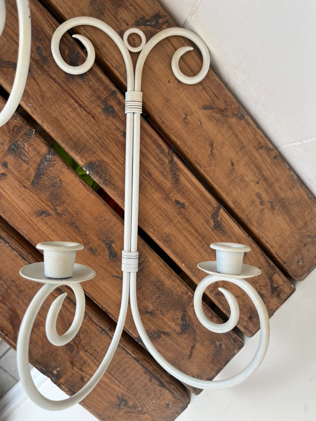 Set of 2 Cream Scroll Wall Sconces - photo 4