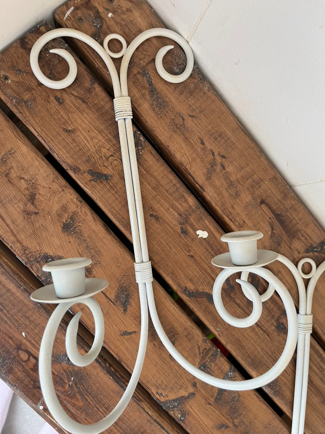 Set of 2 Cream Scroll Wall Sconces - photo 5