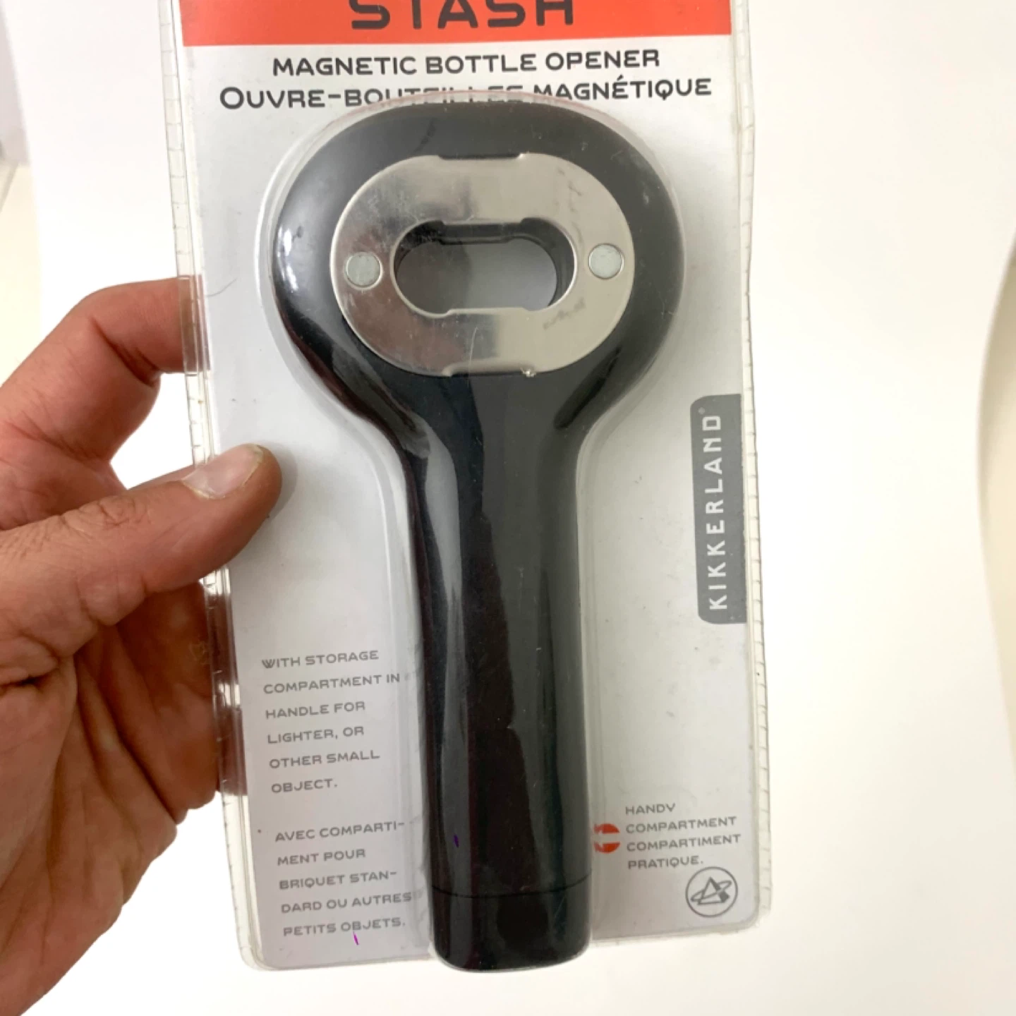 Kikkerland STASH Magnetic Bottle Opener with Storage