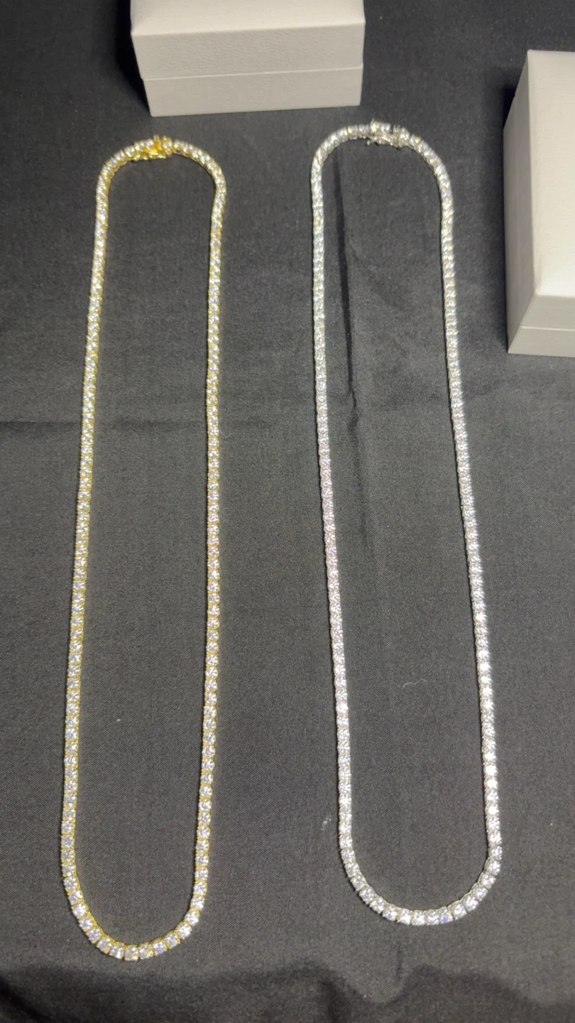 20” 3mm Moissanite Tennis Chain Passes Diamond Tester - photo 3
