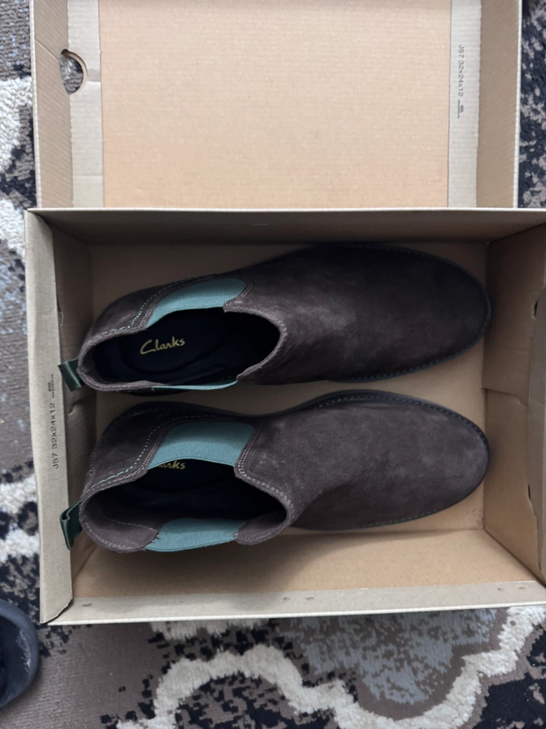 Clarks Brown Suede Chelsea Boots