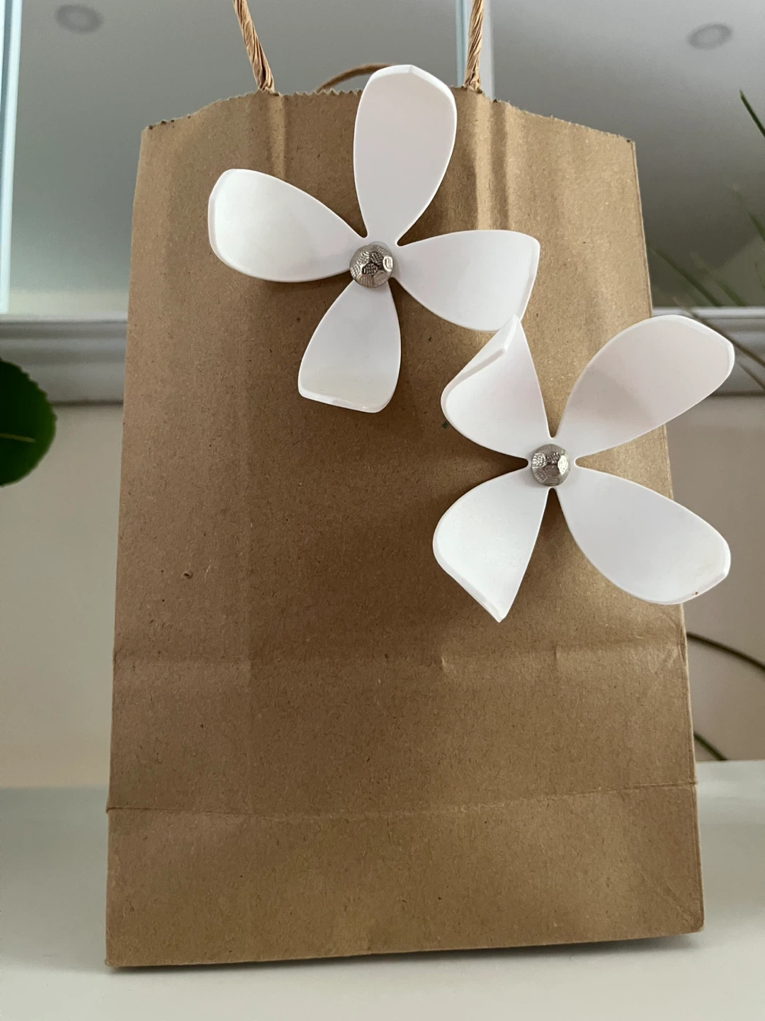 Umbra White Flower Embellishments Decor