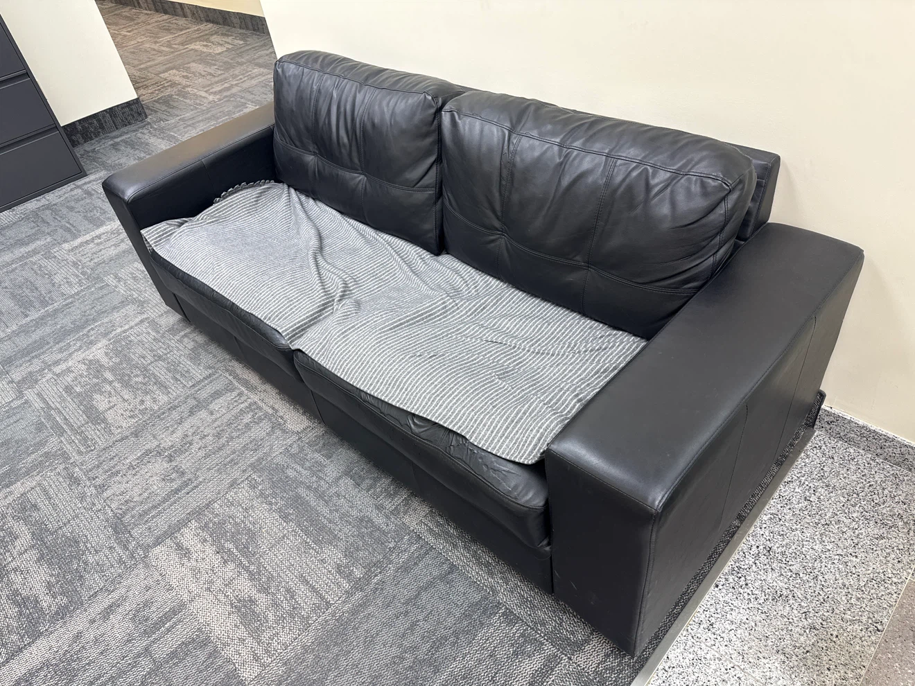 Black Leather Sofa