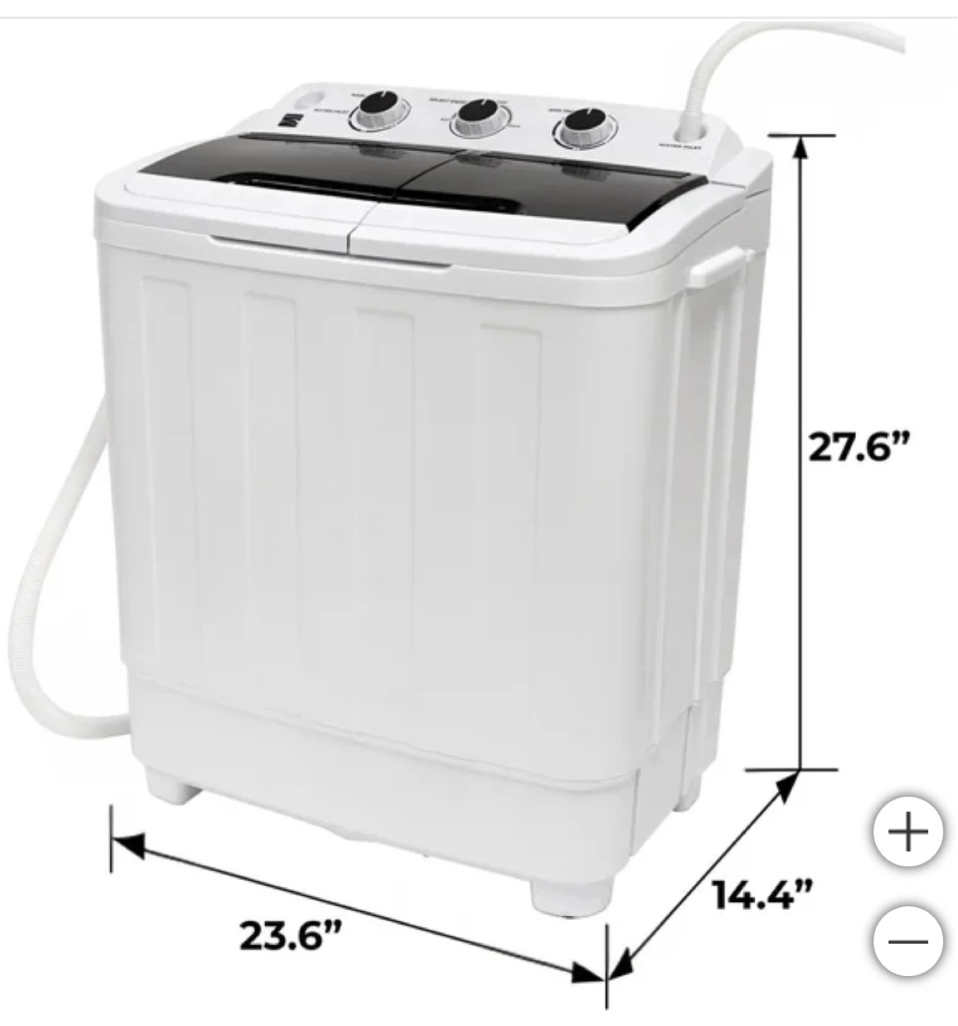 Kenmore 24 in. 2 in 1 Portable Compact Twin Tub Washer - photo 4