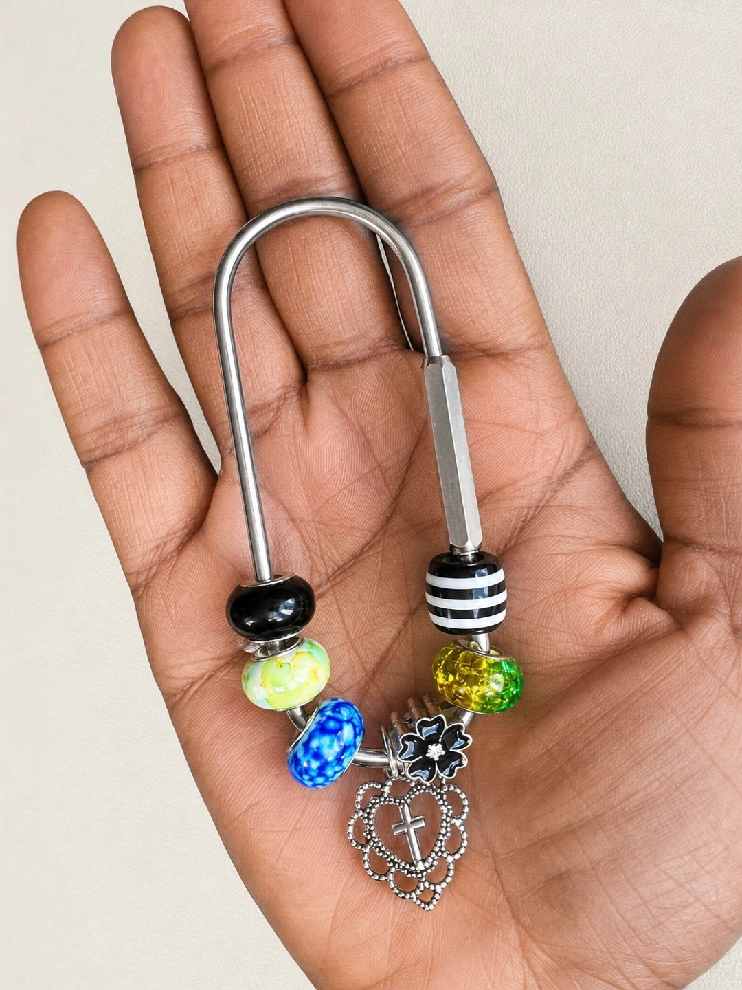 Charm Bag Clip with Decorative Beads - photo 2
