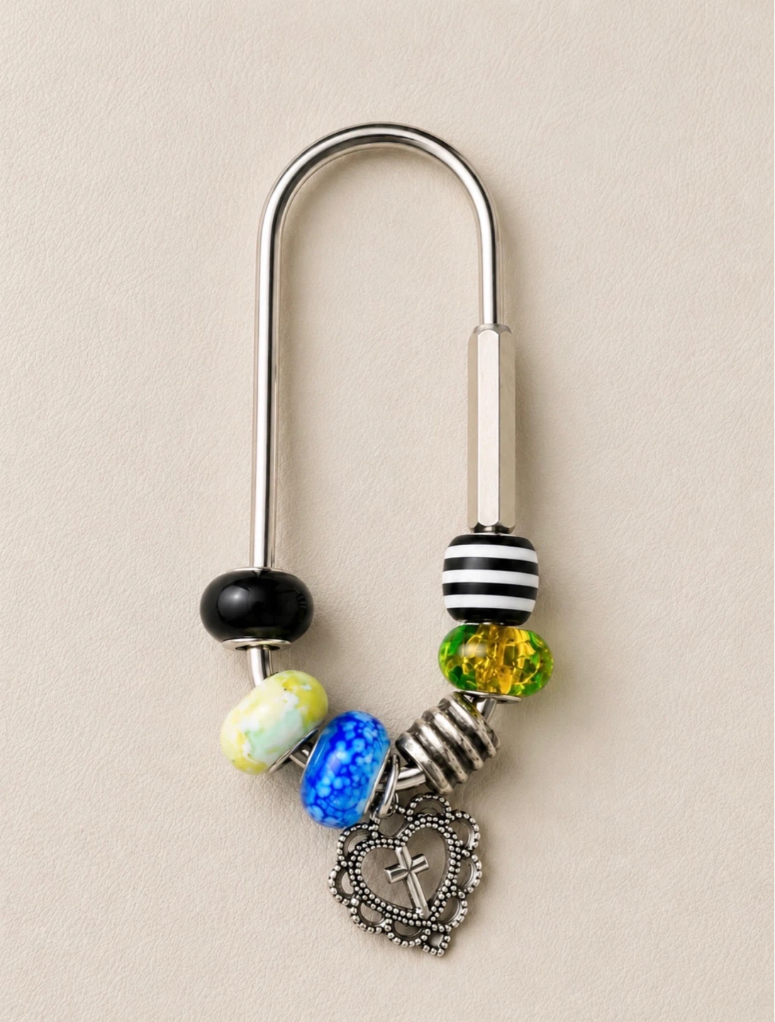 Charm Bag Clip with Decorative Beads