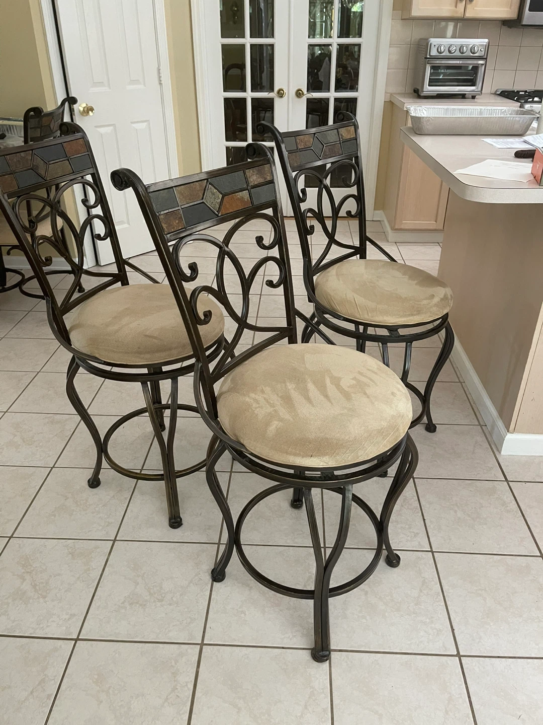 Set of 4 counter stools - photo 3
