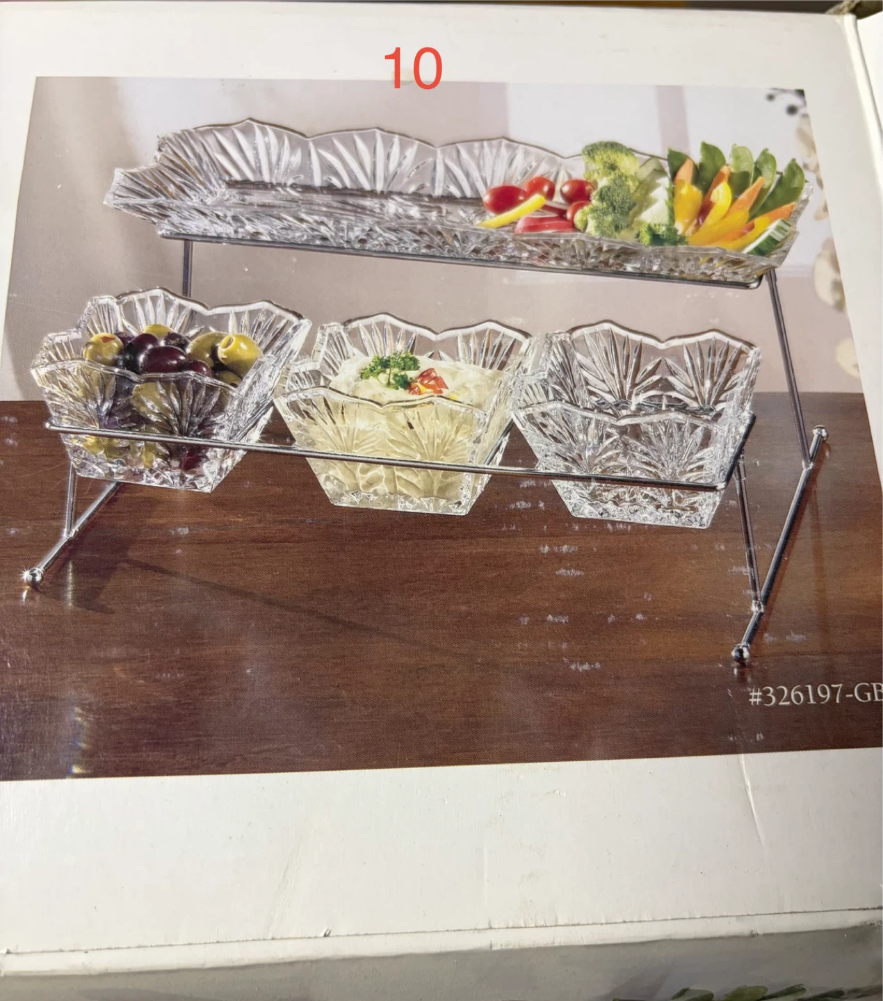 Crystal Tiered Serving Stand with Bowls