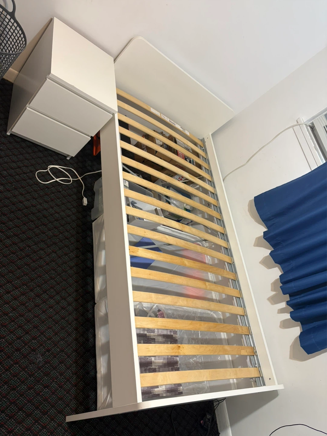 IKEA SLÄKT Bed Frame with Slatted Bed Base - Twin - White