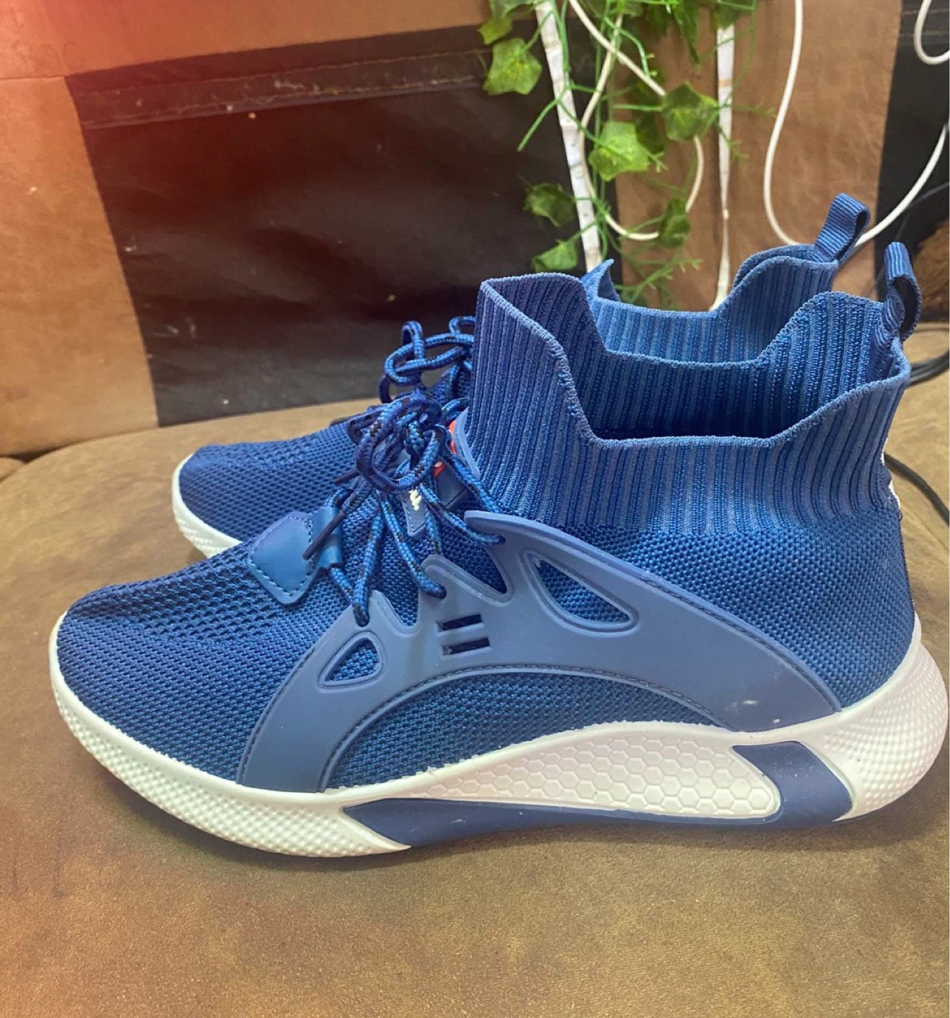 Blue Knit Athletic Shoes - photo 2