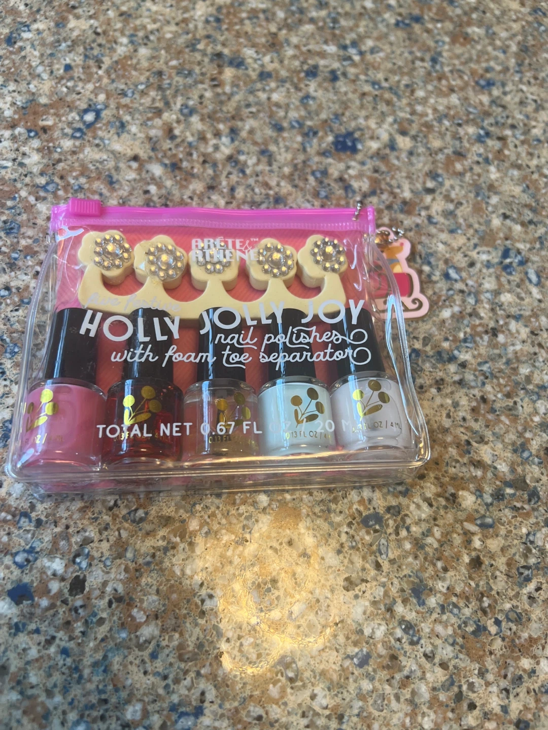 Holly Jolly Nail Polish Set with Toe Separators