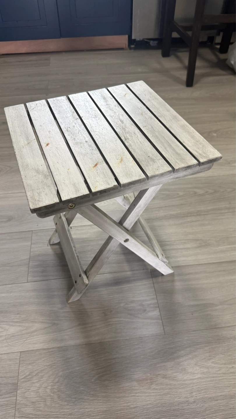 Wooden Folding Side Table - photo 2