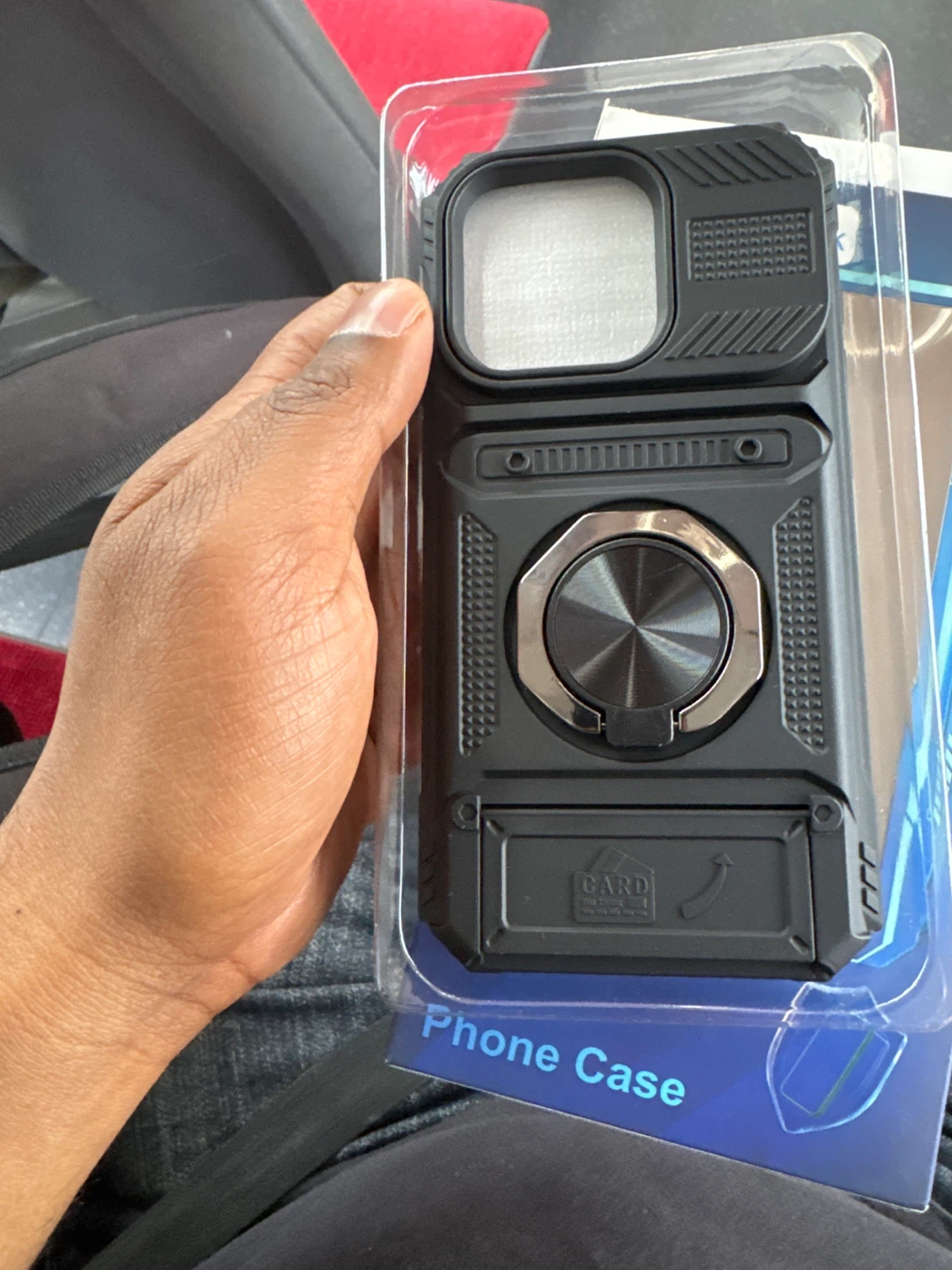 IPhone 15 Case with Ring Holder and Card Slot