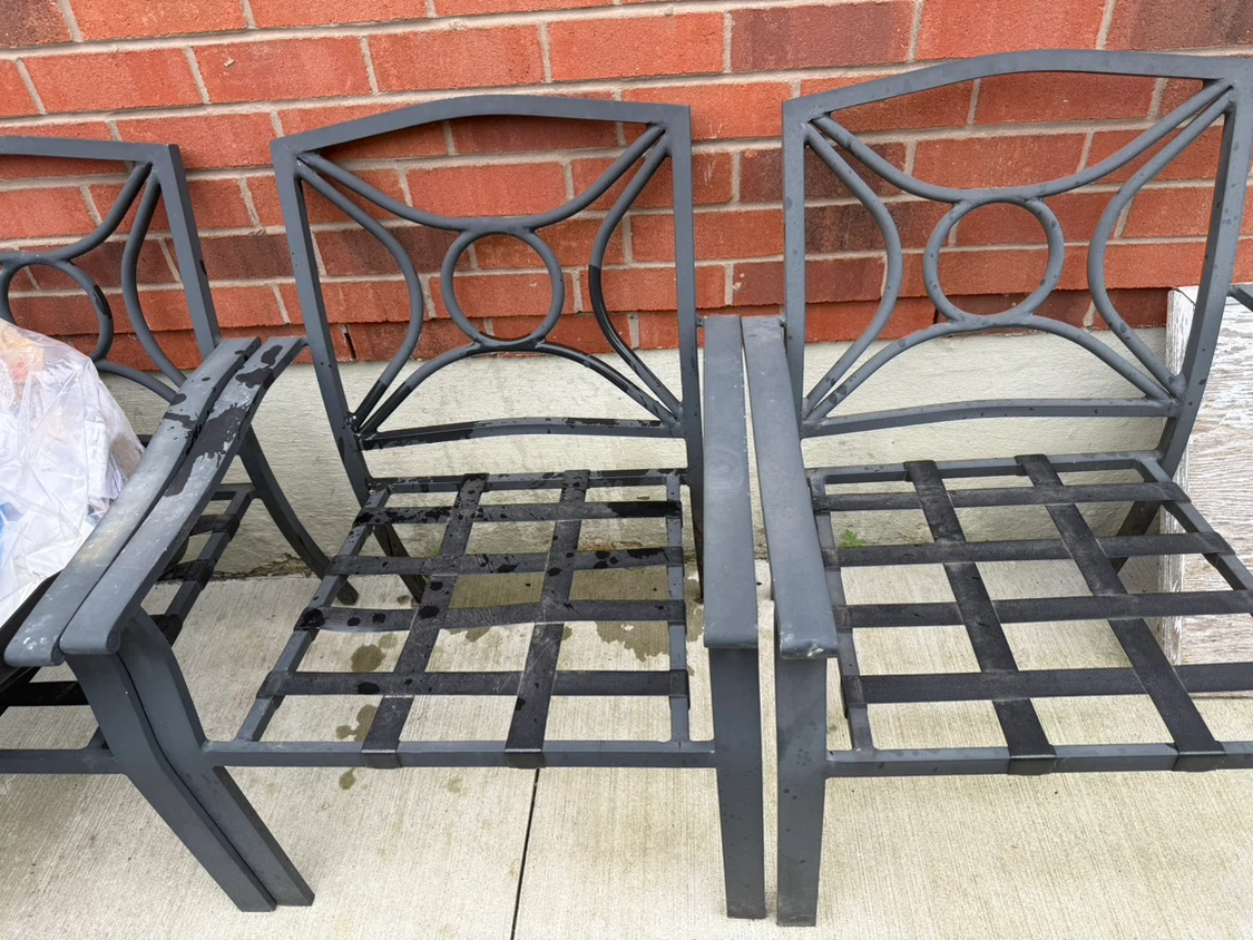 Metal Patio Chairs - Set of 3 - photo 2