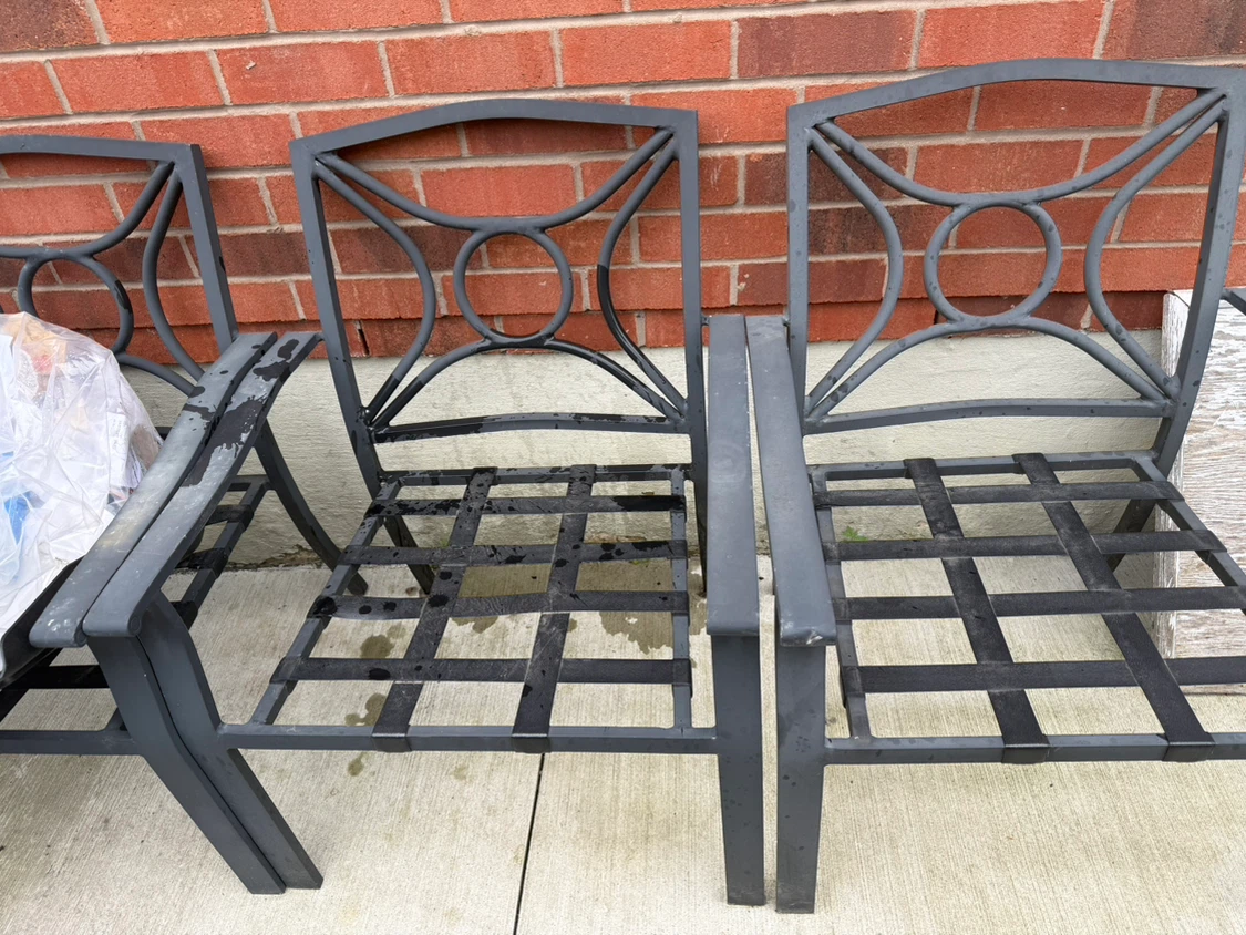 Metal Patio Chairs - Set of 3 - photo 3