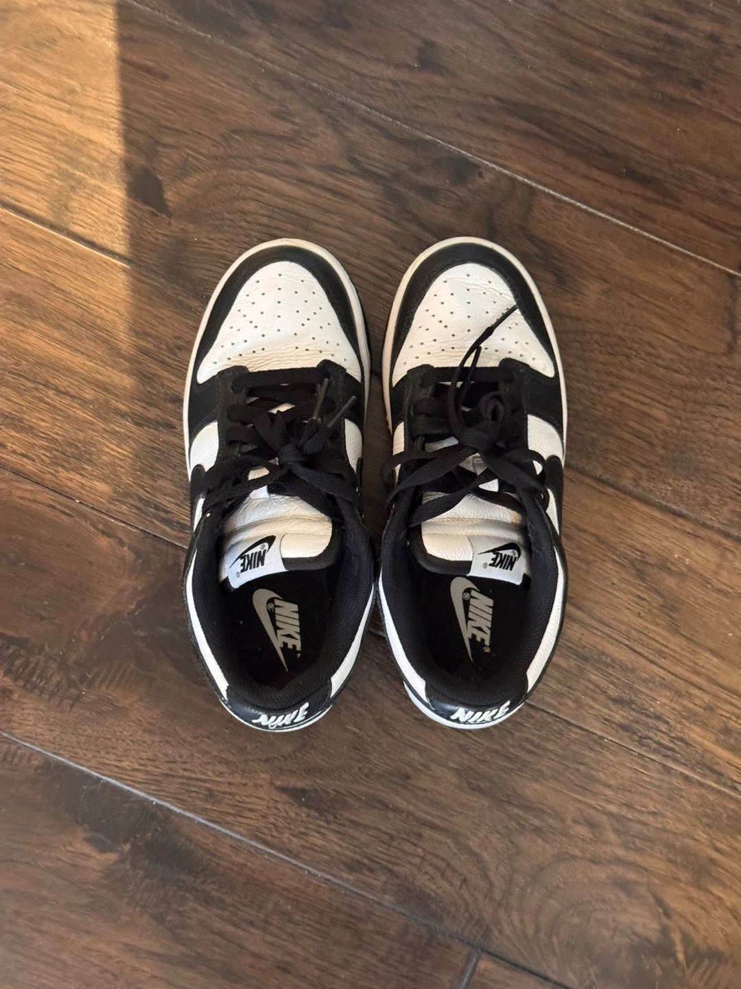 Nike id black and white dunk low, 6.5 - photo 3