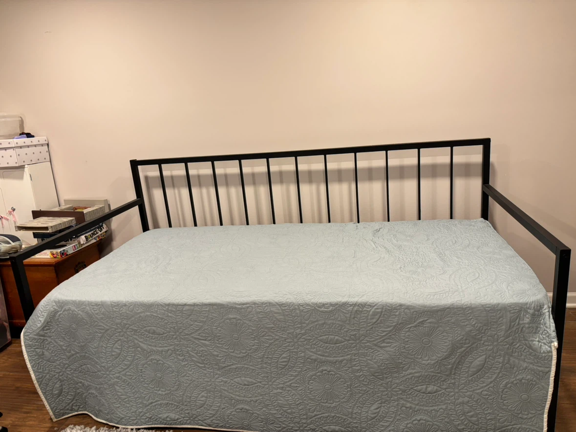 Black Metal Daybed with Trundle - photo 4