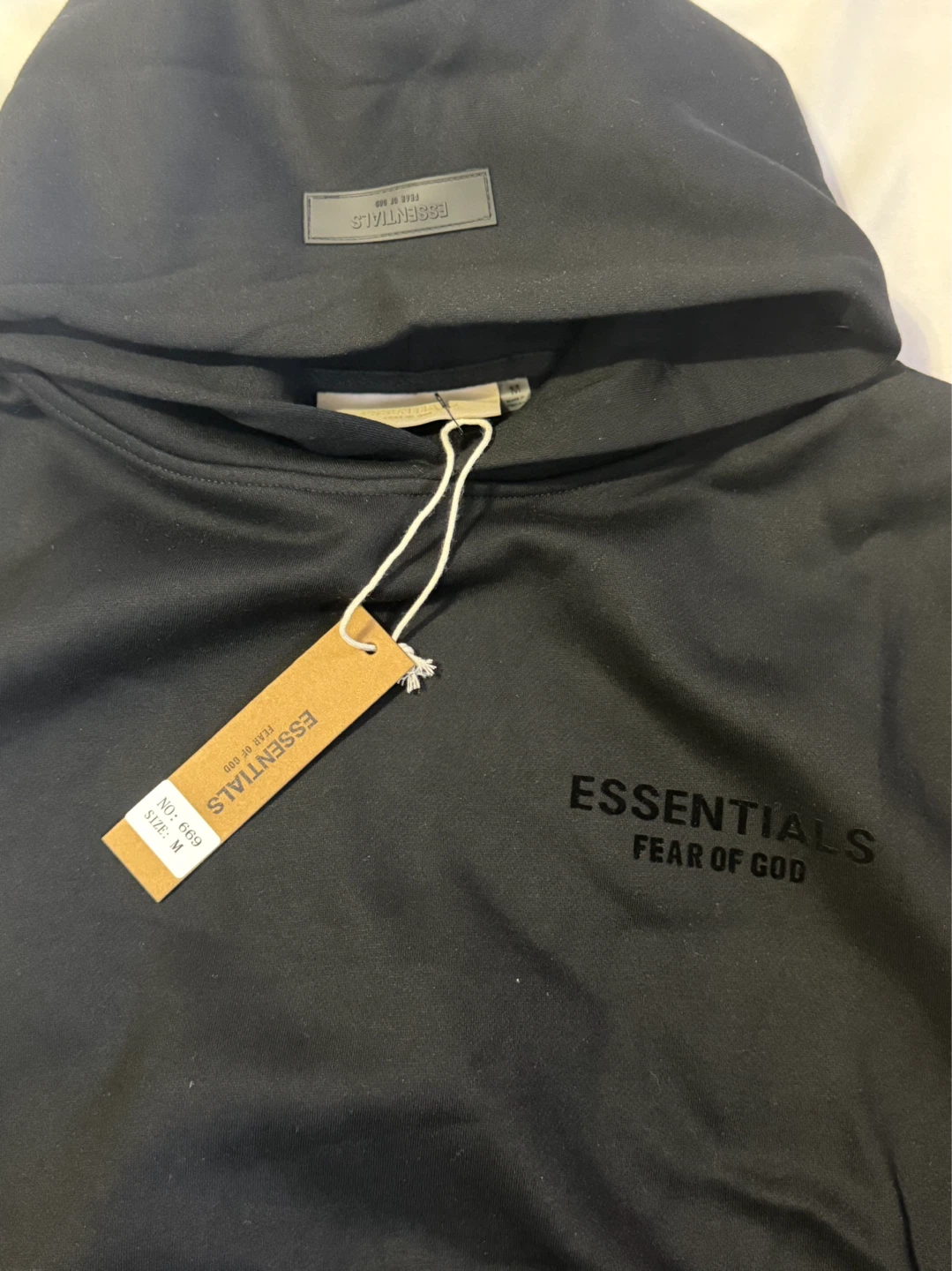 Fear of God Essentials Hoodie Black Size M - photo 2