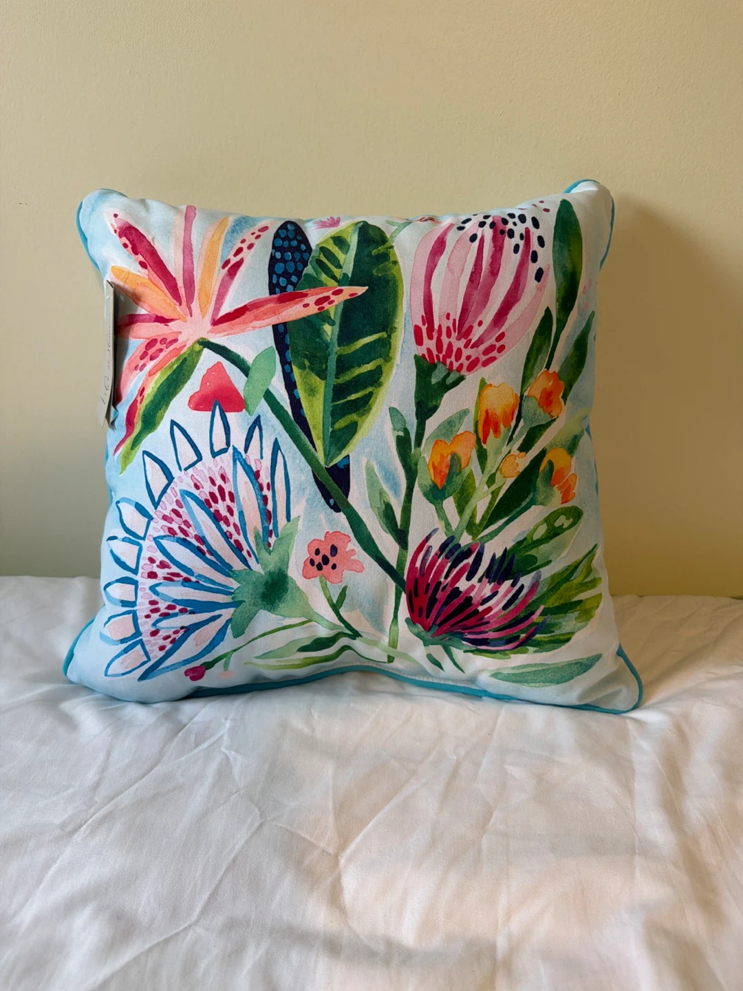 New Patio Cushions and Tropical Floral Lumbar Pillows - photo 2