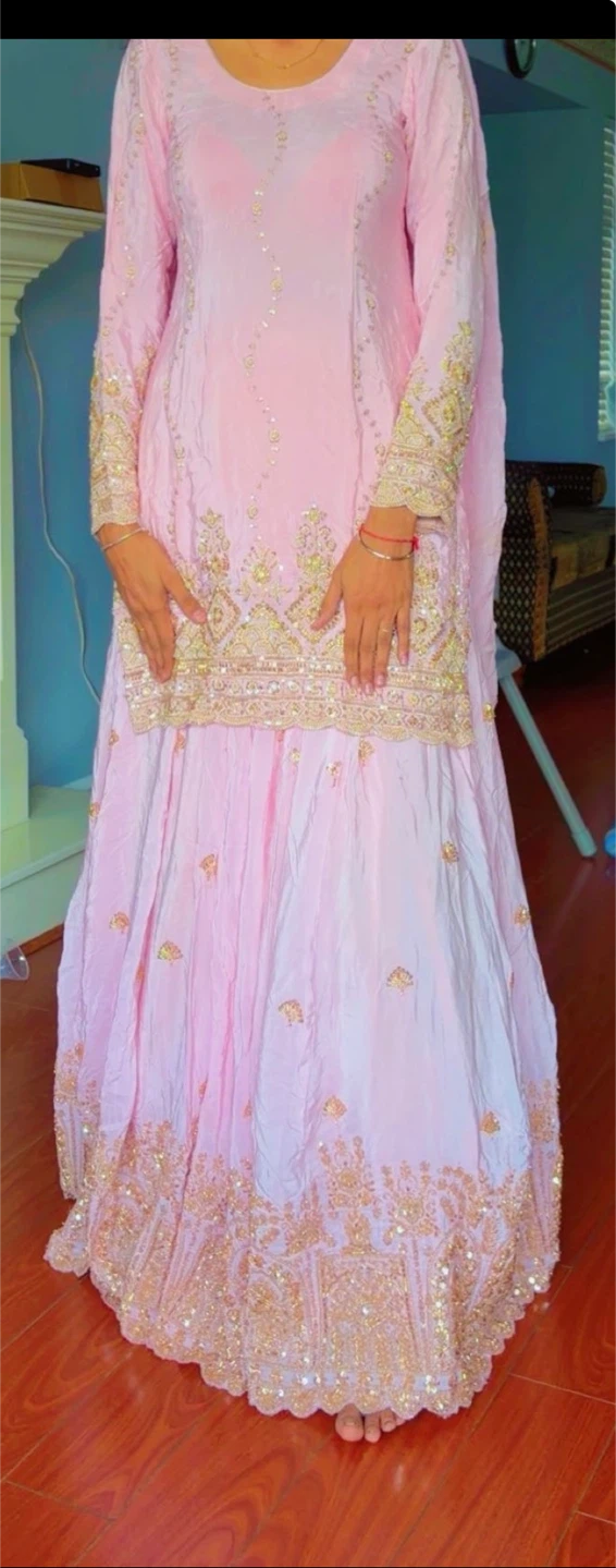 Pink Embroidered Punjabi Suit