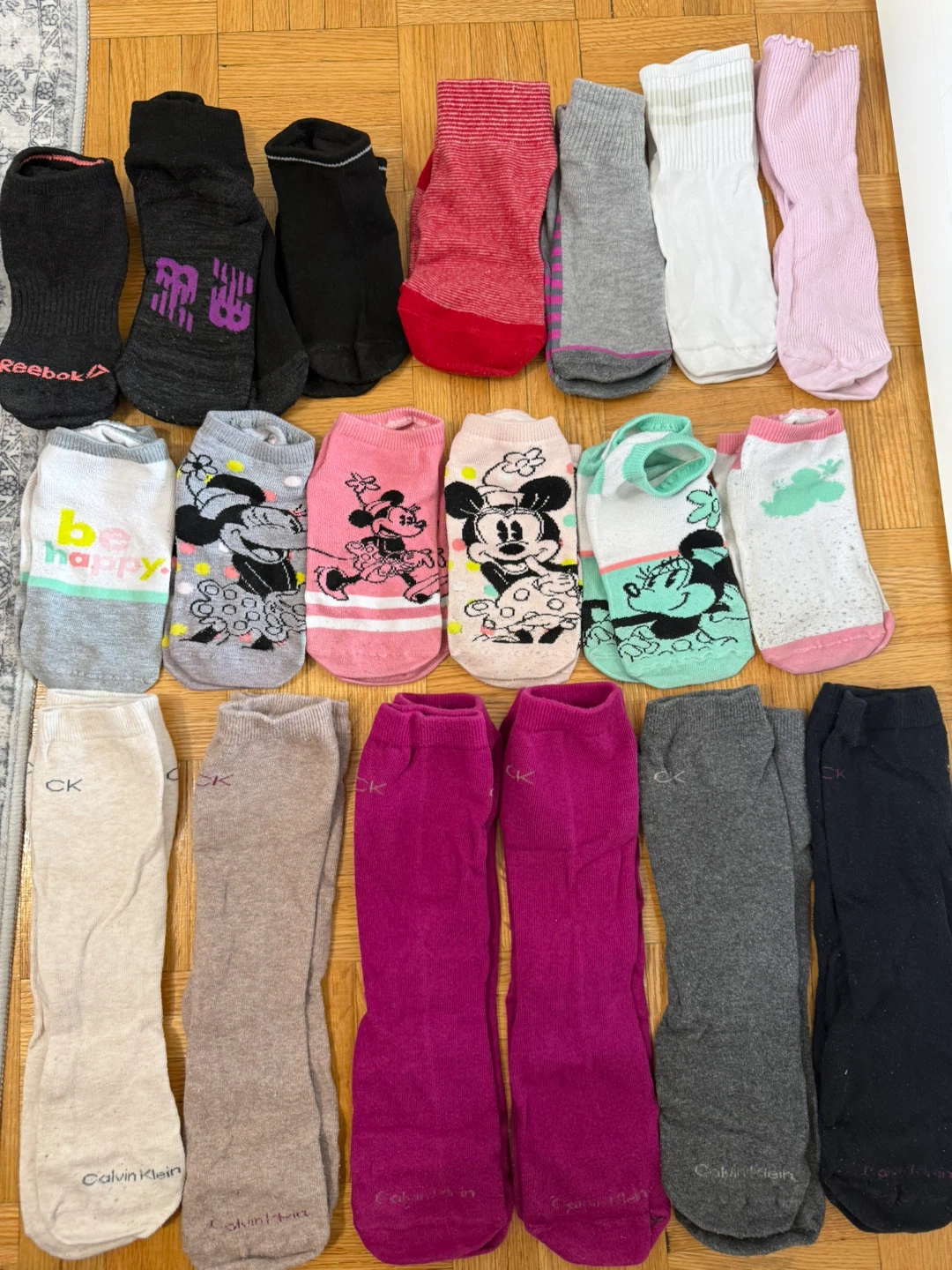 Assorted Socks - Reebok, Calvin Klein, Disney & More