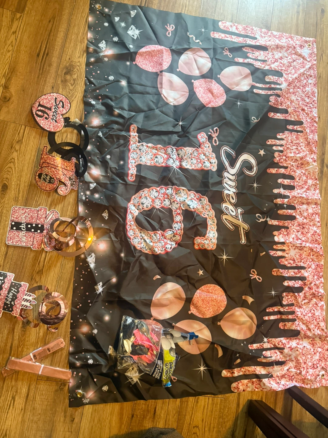 Sweet 16 Birthday Banner and Decorations