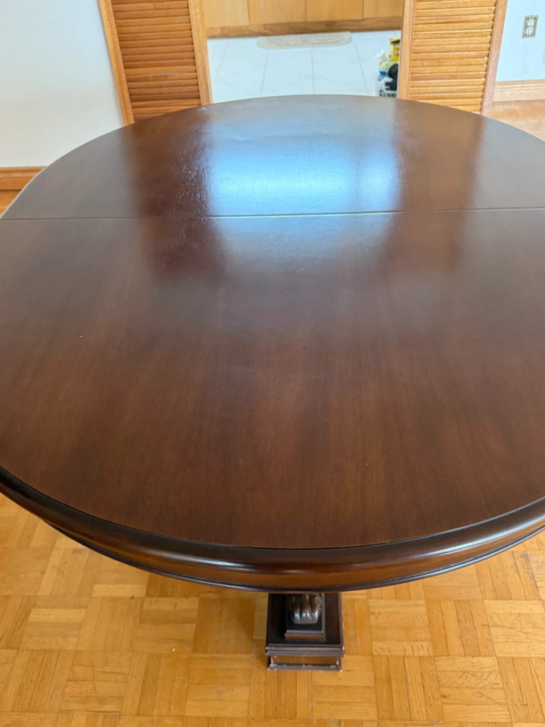 Wooden Dining Table with Leaf Extension - photo 5