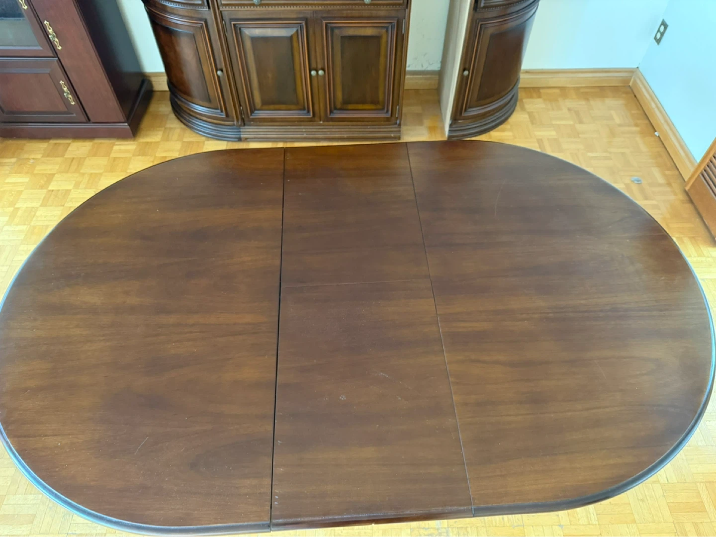 Wooden Dining Table with Leaf Extension