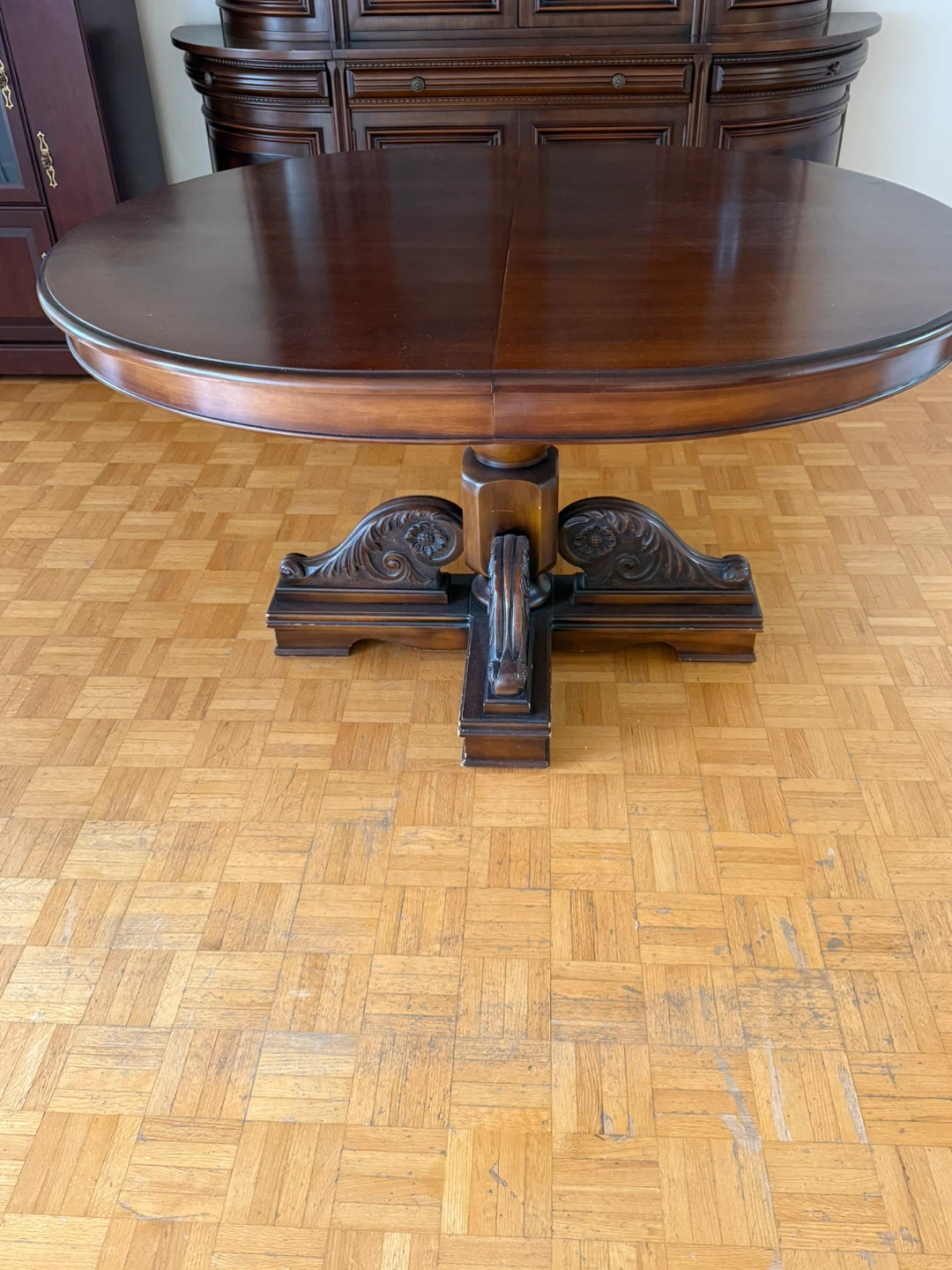 Wooden Dining Table with Leaf Extension - photo 3