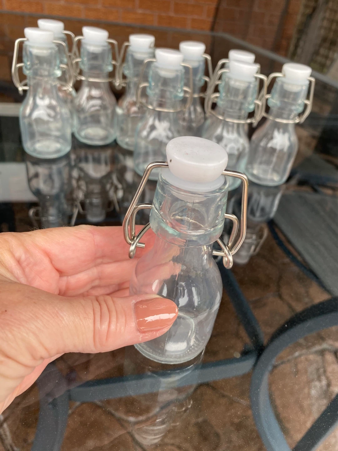 Set of 10 Glass Swing Top Bottles - photo 3