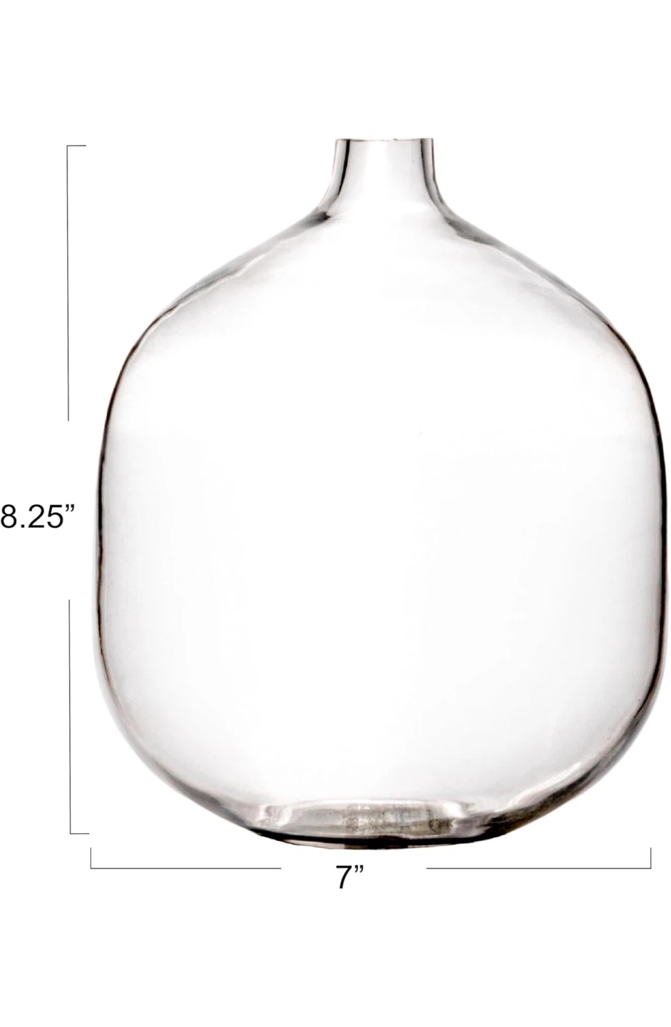 Clear Glass Vase - 8.25"x 7" - photo 2