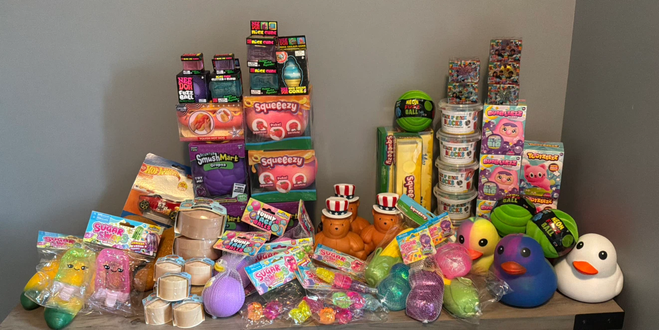 Assorted Fidget Toys and Novelty Items