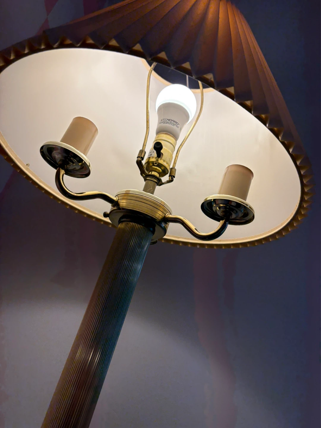 Floor Lamp with Pleated Shade - photo 2